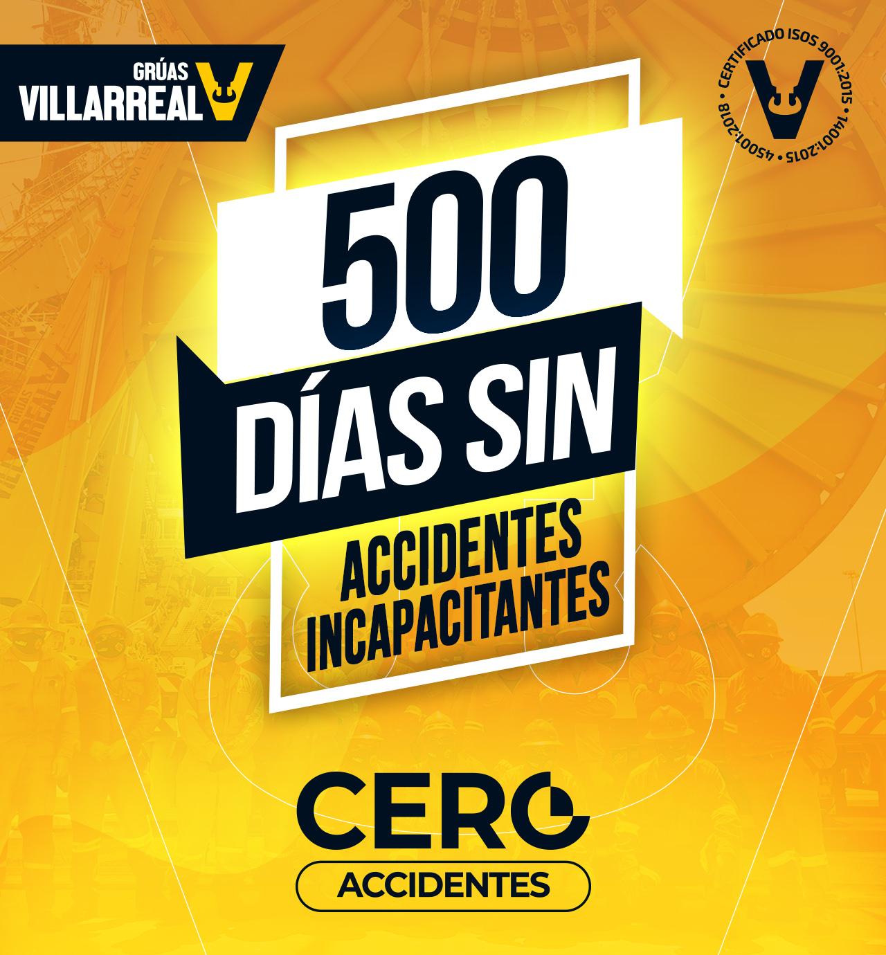 We celebrate 500 days without incapacitating injuries