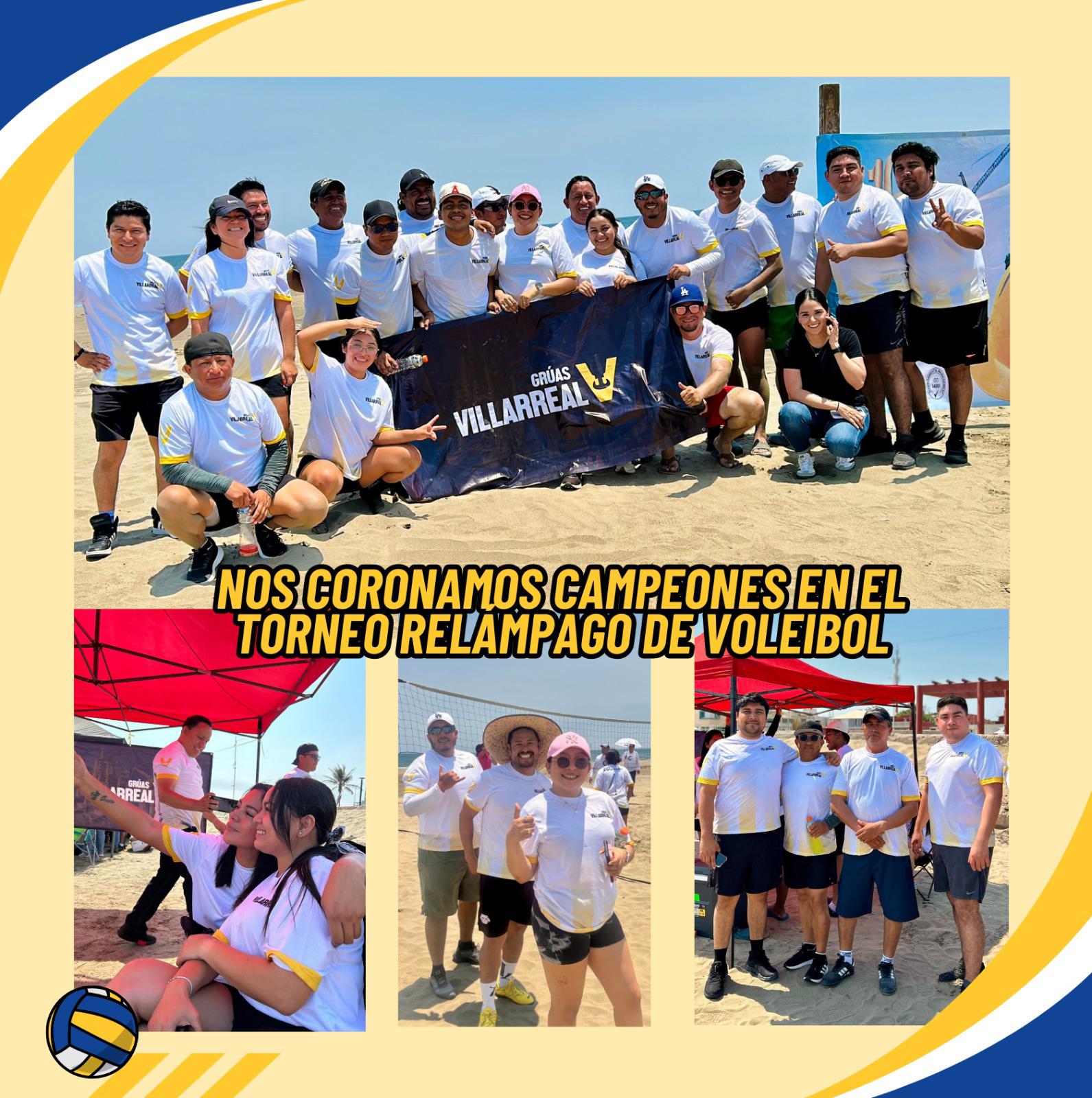 Grúas Villarreal se corona campeón en torneo relámpago de voleibol empresarial